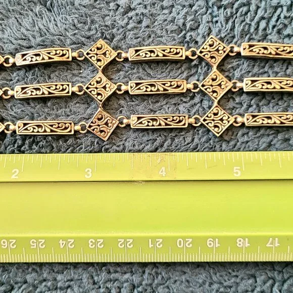 Vintage - Sterling Silver- Multi-Layered Bracelet - Intricate Design - 7.5 Long